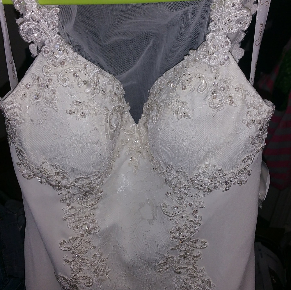 David's Bridal Wedding Gown w/ accessories